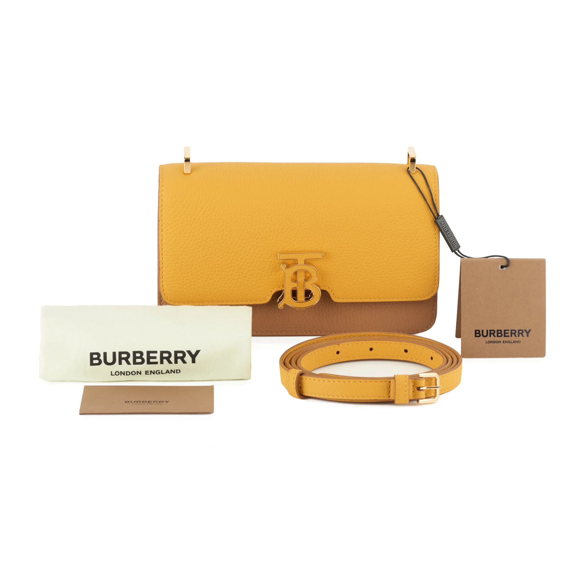 バッグ・カバンその他 Burberry Crossbody bags Yellow Burberry Shield Crossbody Bag | Yellow | FARFETCH
